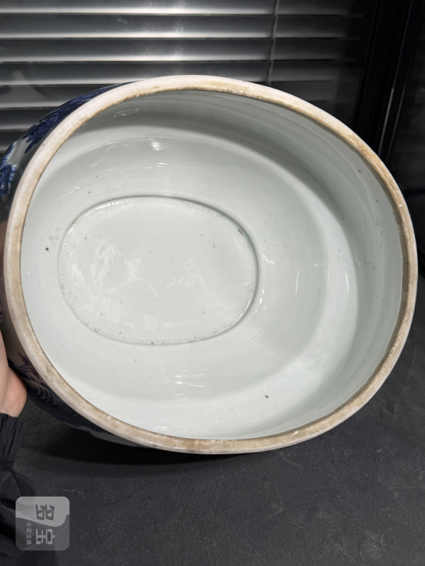 清乾隆青花山水楼阁纹草莓形钮盖锅 - 图12